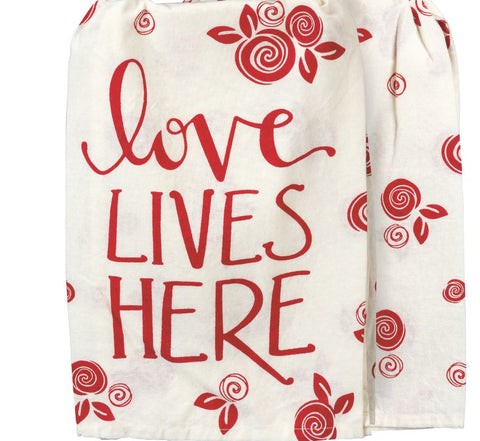 Love Lives Here Hand Towel